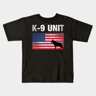 K-9 Unit Police Dog - Thin Blue Line Kids T-Shirt